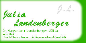 julia landenberger business card